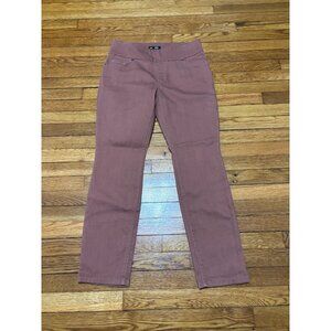 Lee Womens Sculpting Pull On Jeans Sz 12M Pink Slim Leg Slim Fit Mid Rise Denim